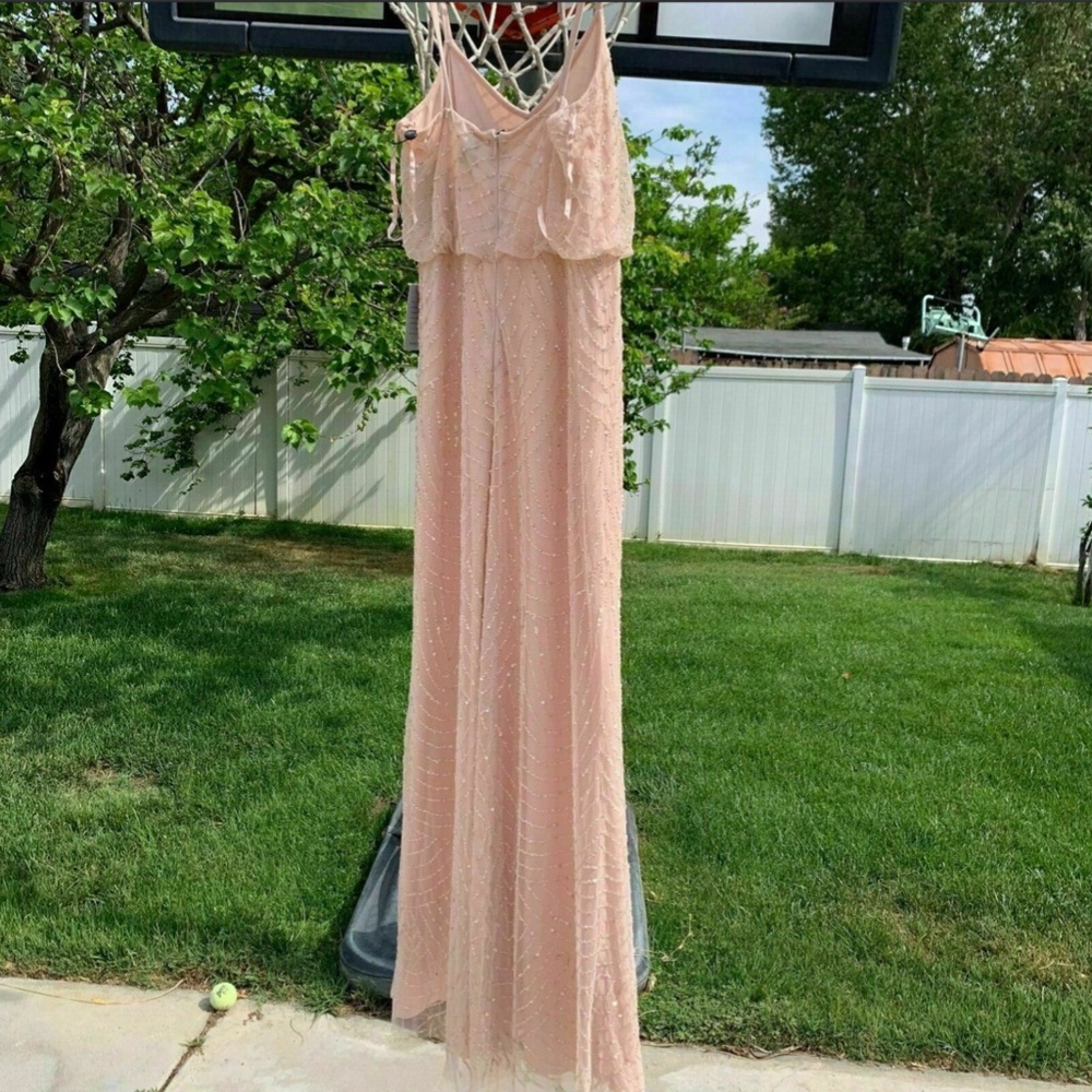 USED Adrianna Papell Embellished Blouson Gown 14 - Picture 7 of 14